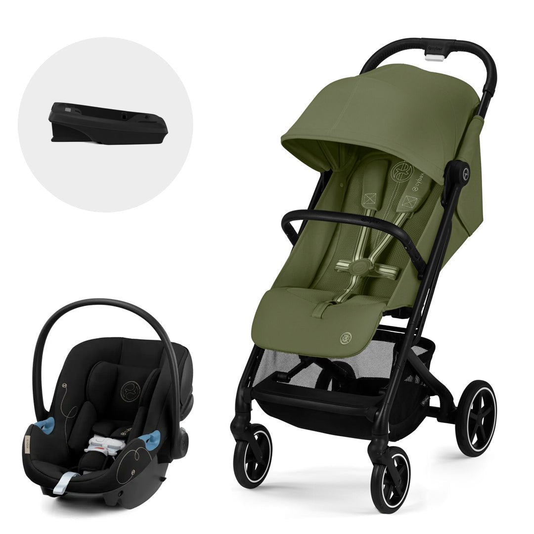 Travel System Beezy 2025 Candy Pink con silla de auto aton g + base g