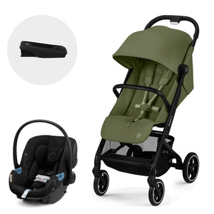 Travel System Beezy 2025 Candy Pink con silla de auto aton g + base g