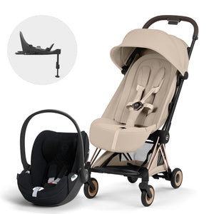 Travel System Coya Style Collection Cozy Beige con silla Cloud T Sepia Black Plus
