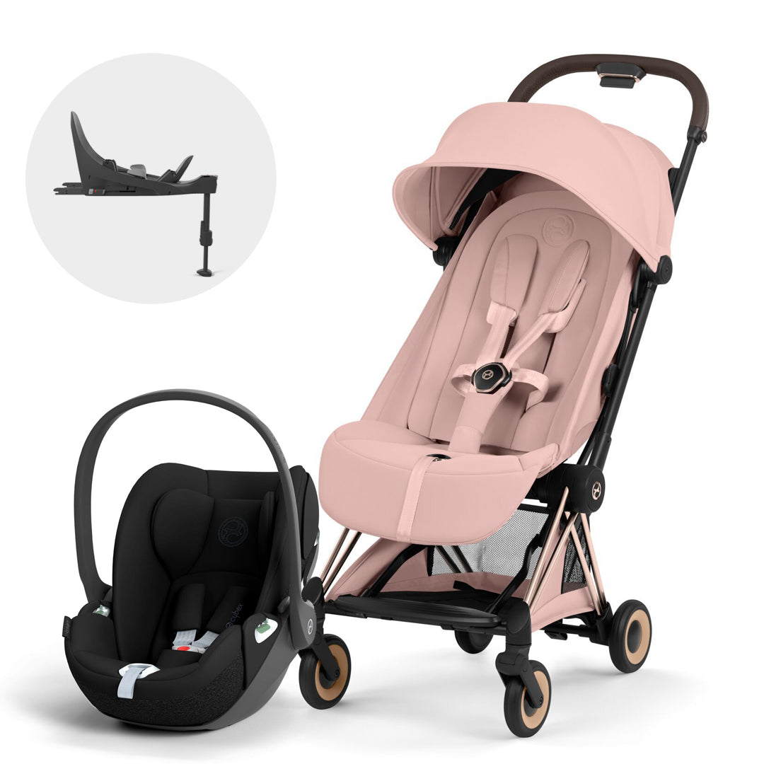 Travel System Coya Style Collection Peach Pink con silla Cloud T Sepia Black