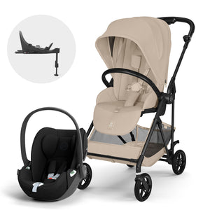 Travel System Melio Carbón Almond Beige con silla Cloud T Sepia Black