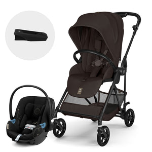 Travel System Melio Carbón Chocolate Brown con silla Aton G + Base