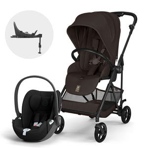 Travel System Melio Carbón Chocolate Brown con silla Cloud T Sepia Black