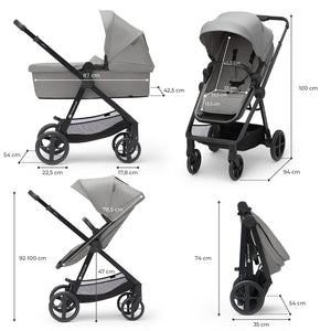 Travel System Newly 3 en 1 + Base Mink FX - KinderKraft-MiniNuts expertos en coches y sillas de auto para bebé