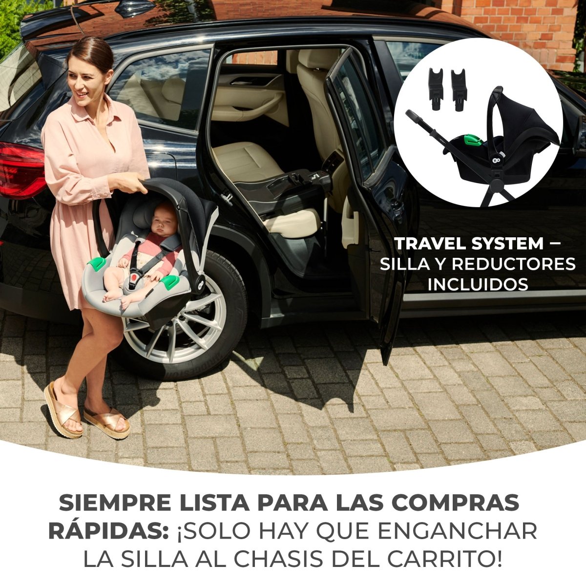 Travel System Newly 3 en 1 - KinderKraft - Mini Nuts - Expertos en sillas de auto y coches de paseo