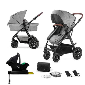 Travel System Moov 2 en 1 + Mink Pro iSize + Base Isofix Mink FX - KinderKraft-Mini Nuts - Expertos en sillas de auto y coches de paseo para bebés