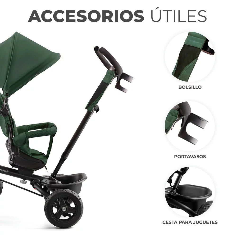 Triciclo 3 en 1 AVEO - KinderKraft - Mini Nuts - Expertos en sillas de auto y coches de paseo para bebés