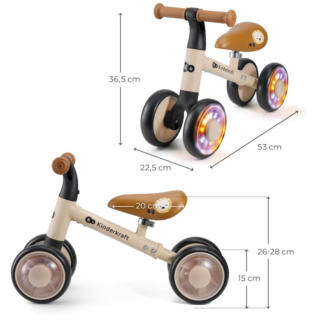 Triciclo correpasillos Cutie Flash - KinderKraft-Mini Nuts - Expertos en sillas de auto y coches de paseo