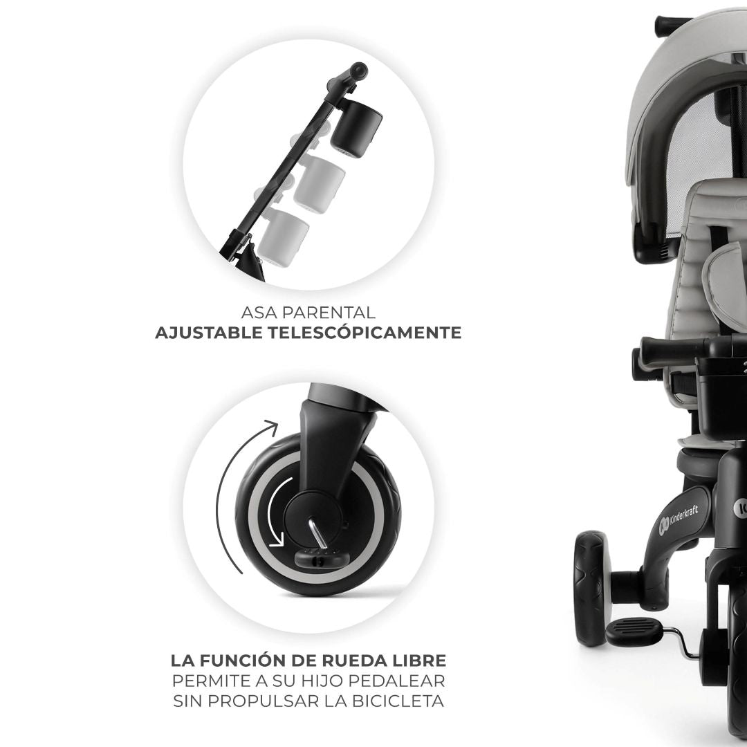 Triciclo Multifuncional JAZZ 6 en 1 - KinderKraft - Mini Nuts - Expertos en sillas de auto y coches de paseo