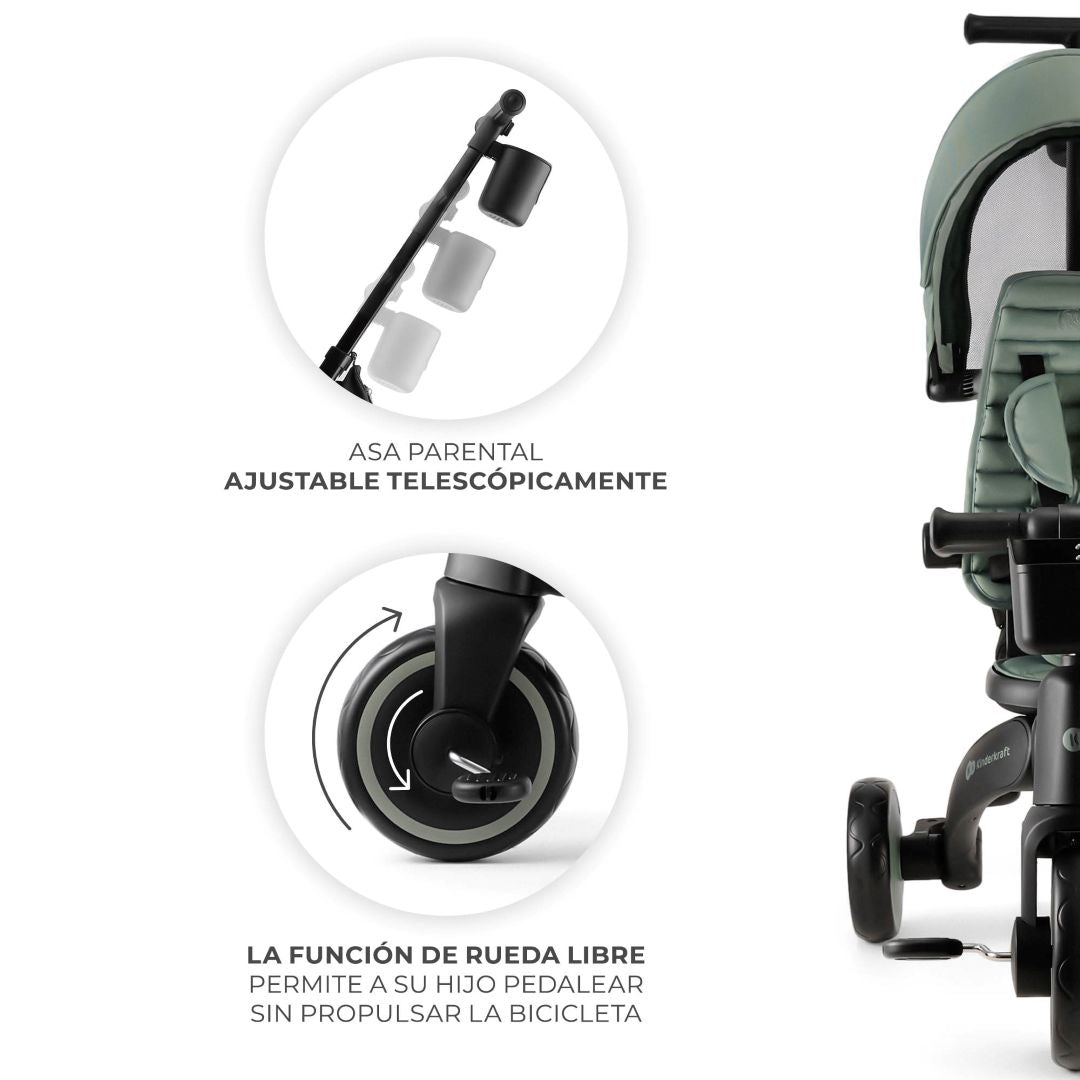 Triciclo Multifuncional JAZZ 6 en 1 - KinderKraft - Mini Nuts - Expertos en sillas de auto y coches de paseo