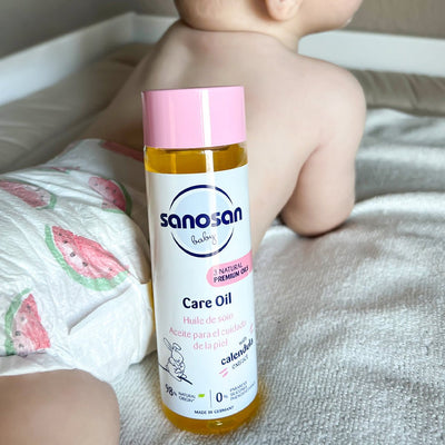 Aceite para el cuidado de la piel Sanosan - Sanosan-MiniNuts expertos en coches y sillas de auto para bebé