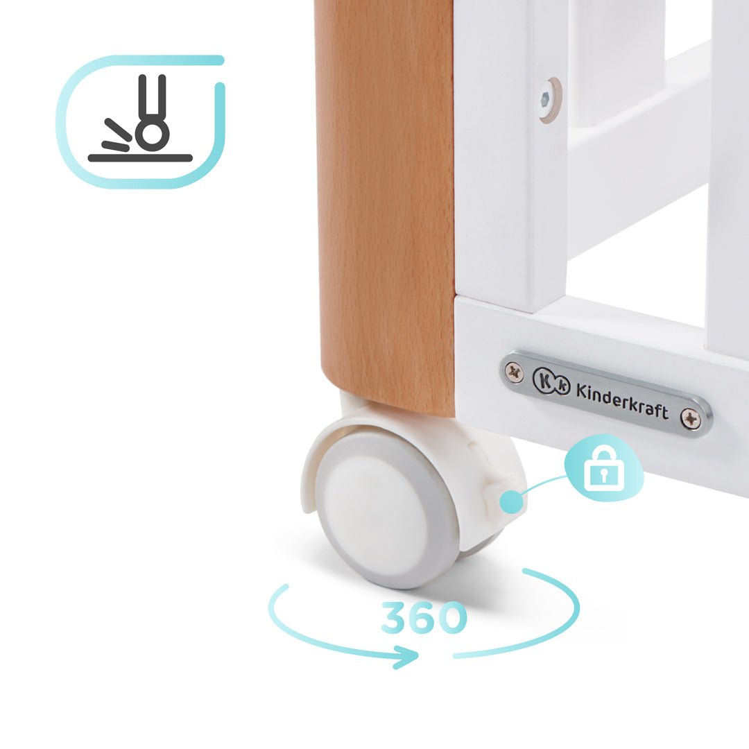 Cuna de madera 4 en 1 KOYA de Kinderkraft (inc. colchón) - KinderKraft-MiniNuts expertos en coches y sillas de auto para bebé