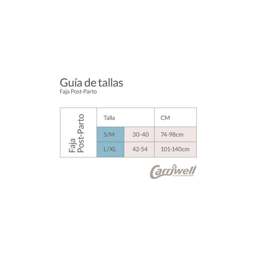 Faja Posparto Ajustable Algodón Orgánico Natural - Carriwell-MiniNuts expertos en coches y sillas de auto para bebé