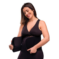 Faja Posparto Ajustable Algodón Orgánico Negro