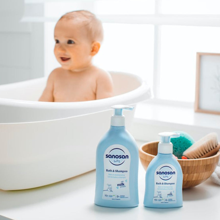 Gel de Baño y Champú de bebé 200 ml Sanosan - Sanosan-MiniNuts expertos en coches y sillas de auto para bebé