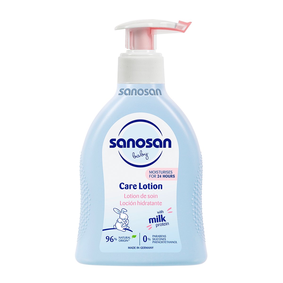 Loción hidratante de cuidado 200ml Sanosan - Sanosan-MiniNuts expertos en coches y sillas de auto para bebé