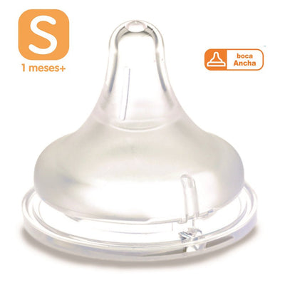 Pack 2 tetinas chupete boca ancha para mamadera peristáltica Pigeon - Pigeon-MiniNuts expertos en coches y sillas de auto para bebé