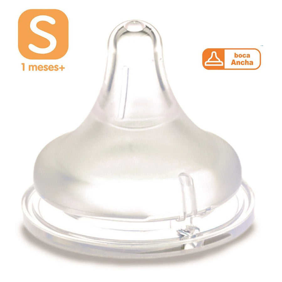 Pack 2 tetinas chupete boca ancha para mamadera peristáltica Pigeon - Pigeon-MiniNuts expertos en coches y sillas de auto para bebé