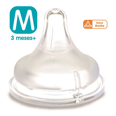 Pack 2 tetinas chupete boca ancha para mamadera peristáltica Pigeon - Pigeon-MiniNuts expertos en coches y sillas de auto para bebé