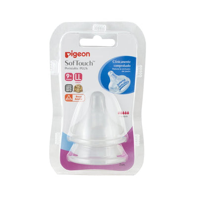 Pack 2 tetinas chupete boca ancha para mamadera peristáltica Pigeon - Pigeon-MiniNuts expertos en coches y sillas de auto para bebé