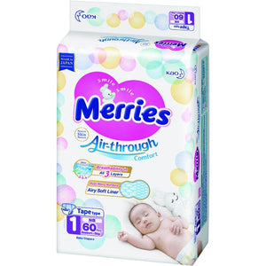 Pack x2 Pañales desechables Merries con velcro - Merries-MiniNuts