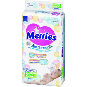 Pack x2 Pañales desechables Merries con velcro - Merries-MiniNuts