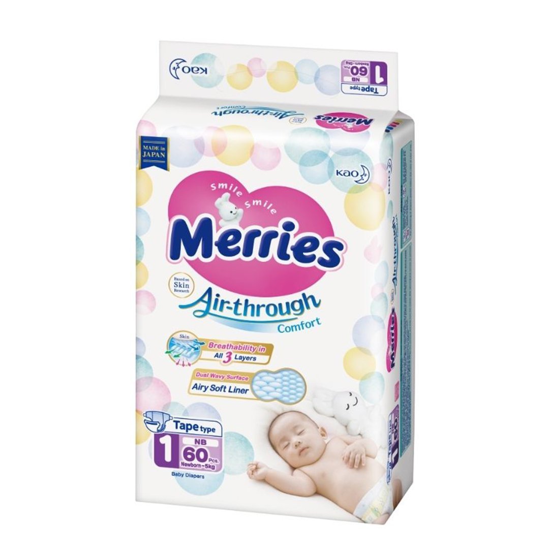 Pañales desechables Merries con velcro Merries - Merries-MiniNuts expertos en coches y sillas de auto para bebé
