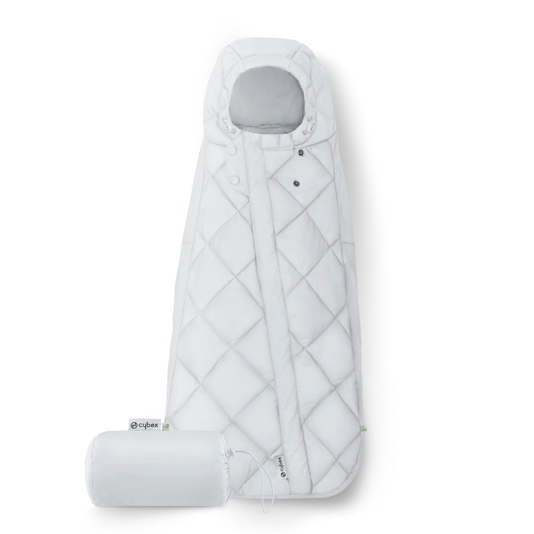 Saquito acolchado para bebés en sillas de auto color lava grey con bolso de guardado