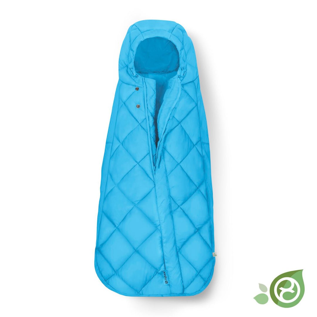 Saquito acolchado para bebés en sillas de auto color beach blue