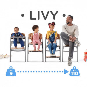 Silla de comer evolutiva Igee / Livy Kinderkraft - KinderKraft-MiniNuts expertos en coches y sillas de auto para bebé