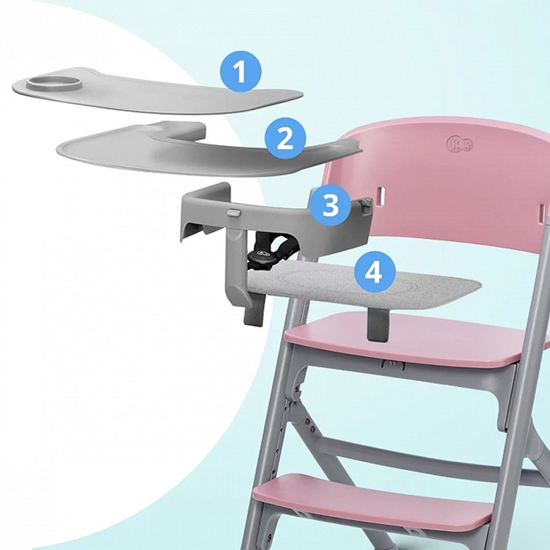Silla de comer evolutiva 4 en 1 Livy incluye Silla mecedora Calmee - empaque