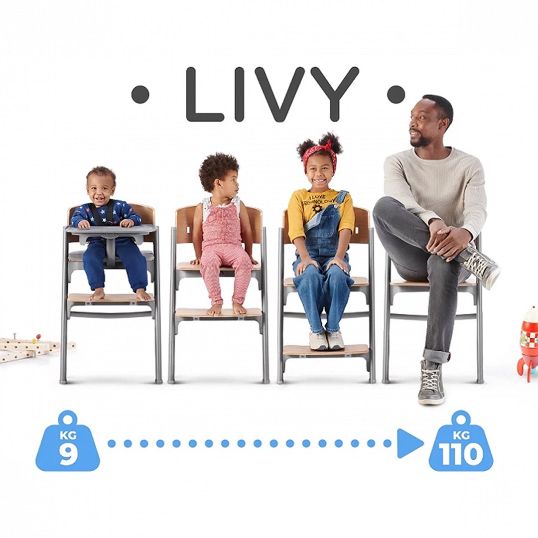 Silla de comer evolutiva 4 en 1 Livy incluye Silla mecedora Calmee - dimensiones