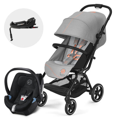 Travel System Eezy S+ (Plus) 2 v3 BLK + Aton 5 + Base Cybex - Cybex-MiniNuts expertos en coches y sillas de auto para bebé