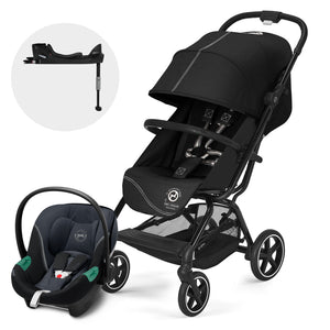 Travel System Eezy S+ (Plus) 2 v3 BLK + Aton S2 + Base Cybex - Cybex-MiniNuts expertos en coches y sillas de auto para bebé