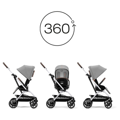 Travel System Eezy S Twist PLUS 2 + Aton 5 + Base Cybex - Cybex-MiniNuts expertos en coches y sillas de auto para bebé