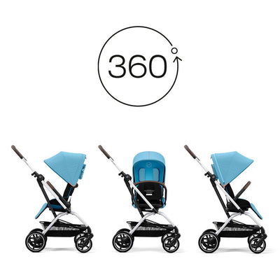Travel System Eezy S Twist PLUS 2 + Aton 5 + Base Cybex - Cybex-MiniNuts expertos en coches y sillas de auto para bebé
