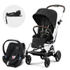 Travel System Eezy S Twist PLUS 2 BLK / SLV + Aton 5 + Base Cybex - Cybex-MiniNuts expertos en coches y sillas de auto para bebé