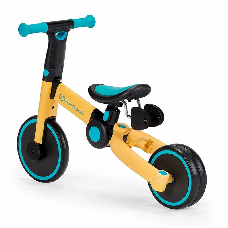 Kinderkraft Triciclo 3in1 4TRIKE, Mini bici, Carrello, Sella regolabile, Pieghevole, da 12 mesi a 5 anni, Giallo Blu Kinderkraft Triciclo 3in1 4TRIKE, Mini bici, Carrello, Sella regolabile, Pieghevole, da 12 mesi a 5 anni, Giallo Blu
