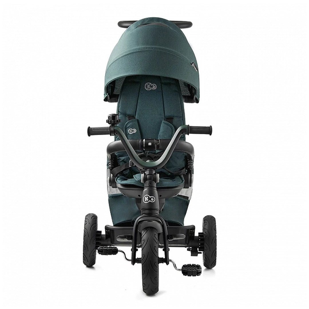 Vista frontal de Coche Triciclo verde EASYTWIST de KinderKraft