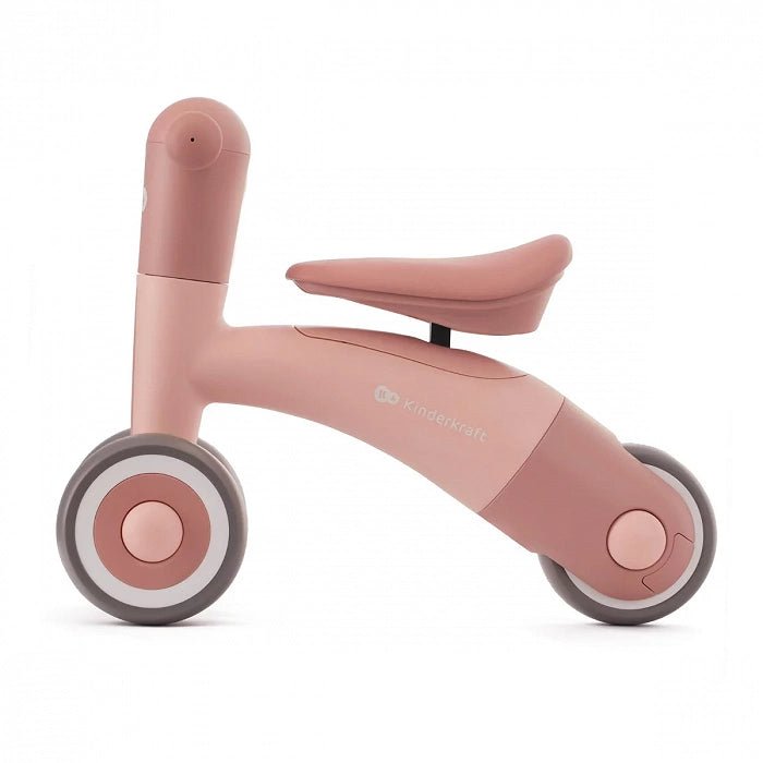 vista lateral triciclo de aprendizaje rosado Minibi de Kinderkraft