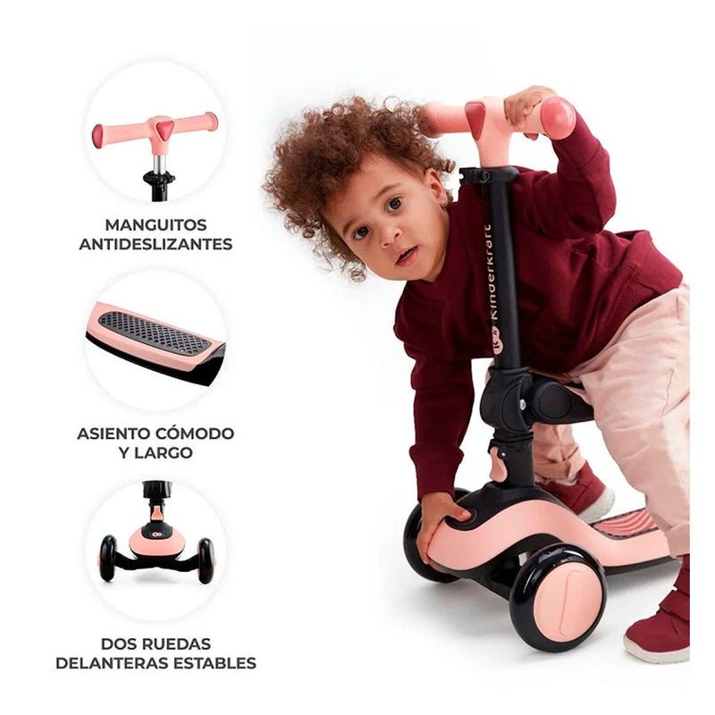 Correpasillos Moto Minnie Mouse Para Bebés De 1 A 3 Años – Ruedas Anchas, Estable, Ligera Y Con Asa De Transporte (Rosa)